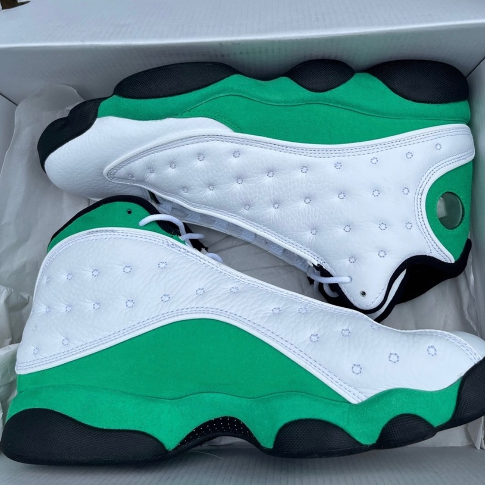 Green Jordan 13s